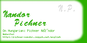 nandor pichner business card